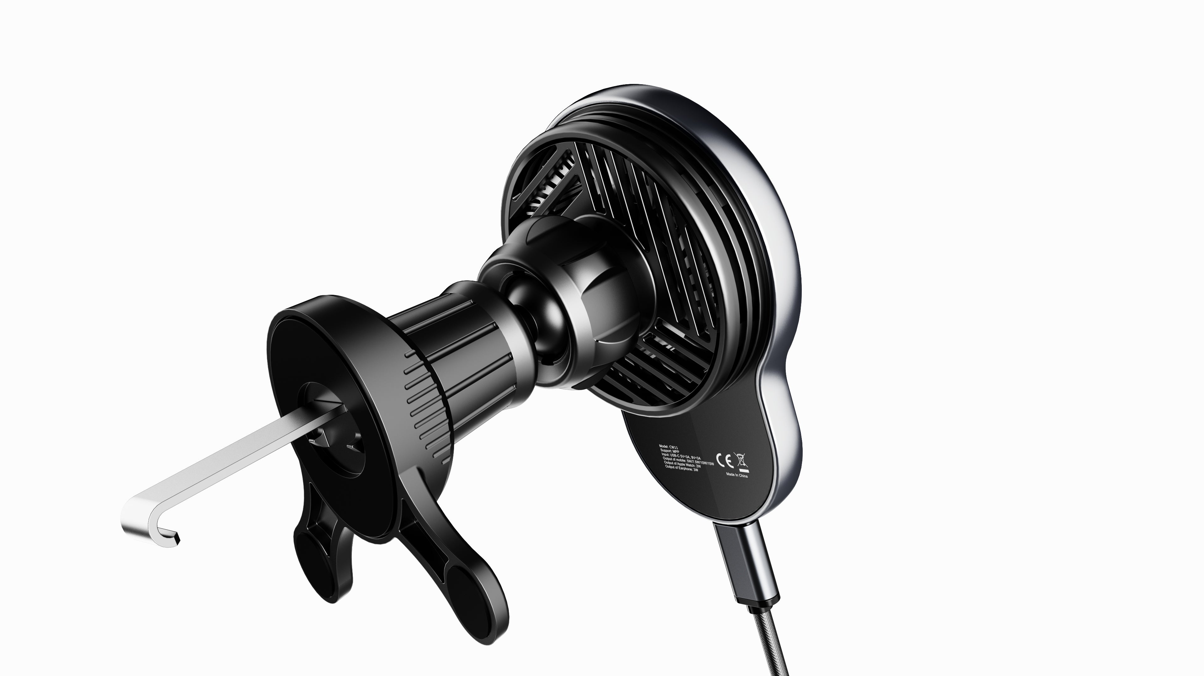 NineCarat Mag-Wireless Car Charger with Adaptive Cooling System