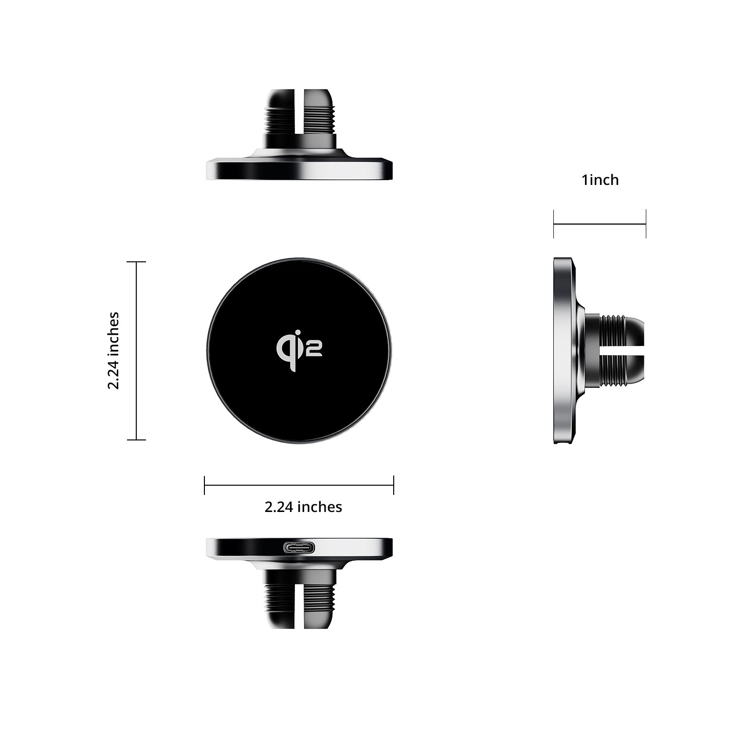 NineCarat Qi2 Ultra Slim Wireless Car Charger