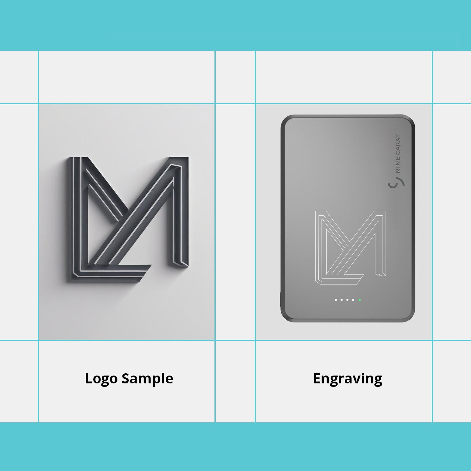 Customize - NineCarat Magnetic Power Bank (5K, Ultra Slim, Space Gray) M60
