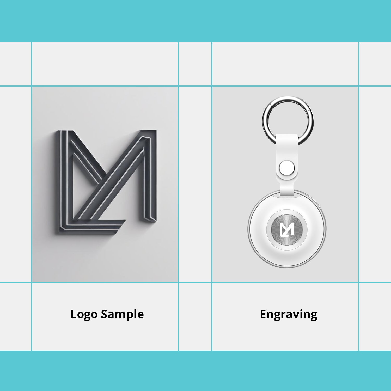 Customize - FindMy Smart Tag Bluetooth Tracker, White, 2 Pack