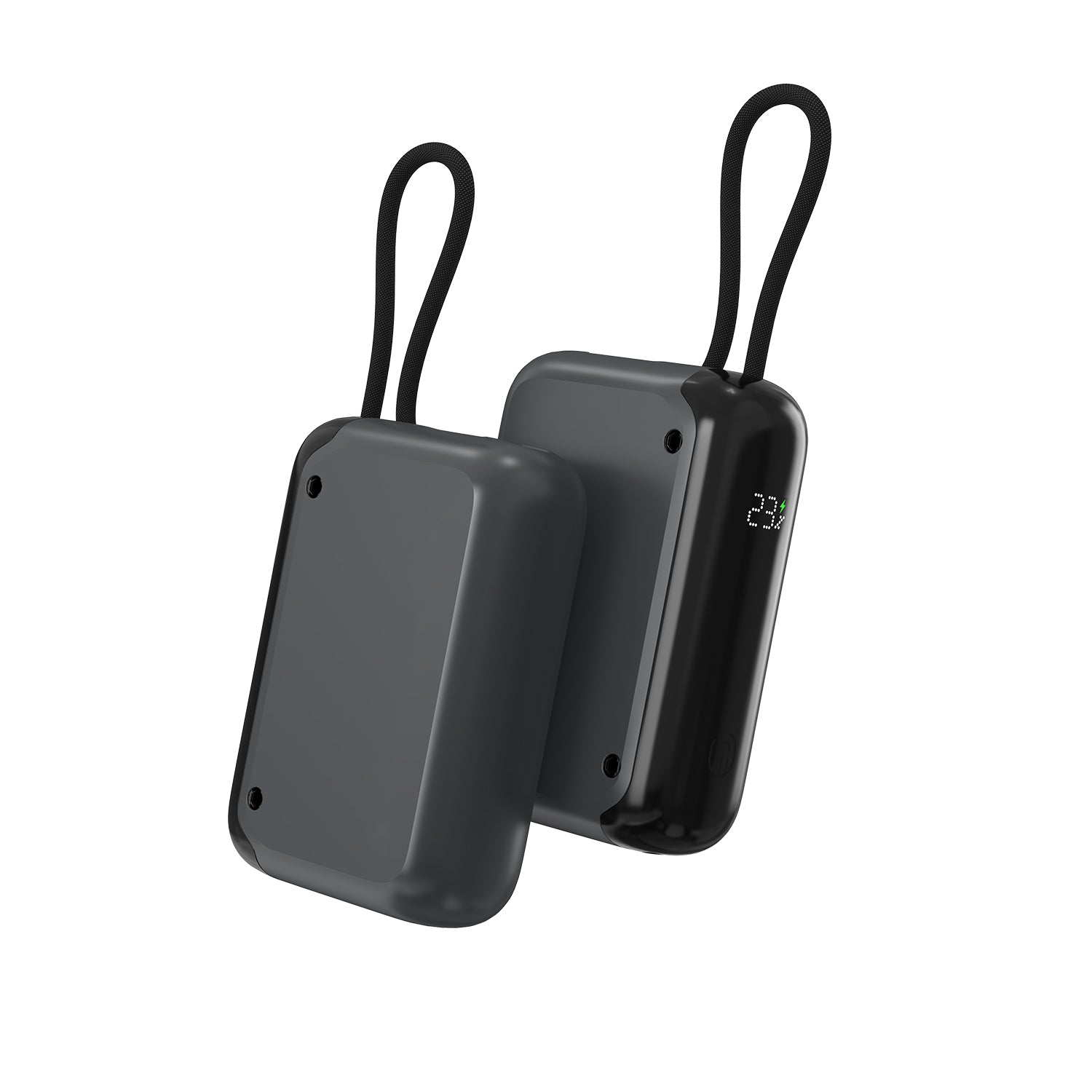 NineCarat Ultra Compact Power Bank(10K, 30 W, Built-in Cable, Gray)