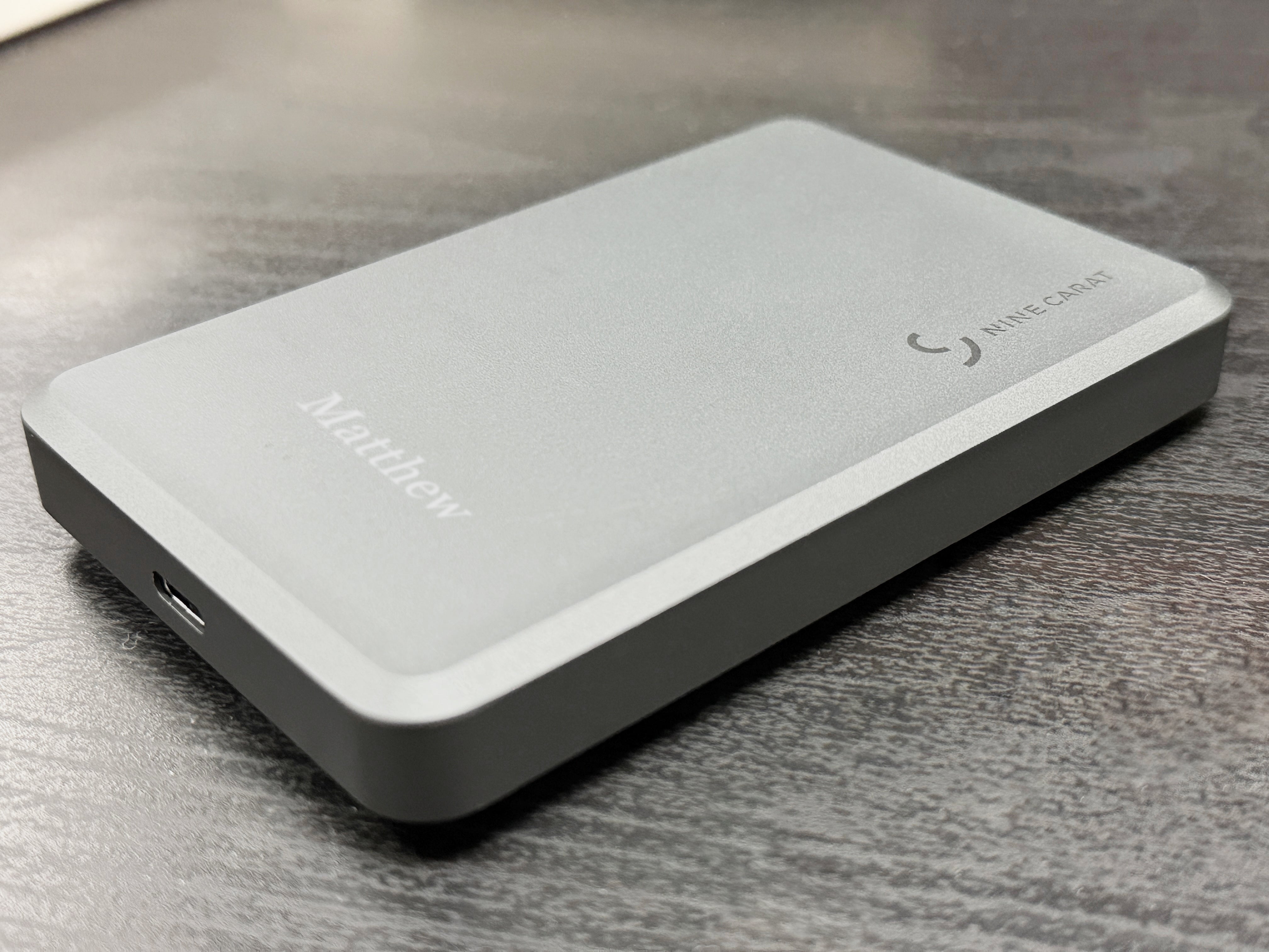 NineCarat Magnetic Power Bank (10K,Slim) Space Gray