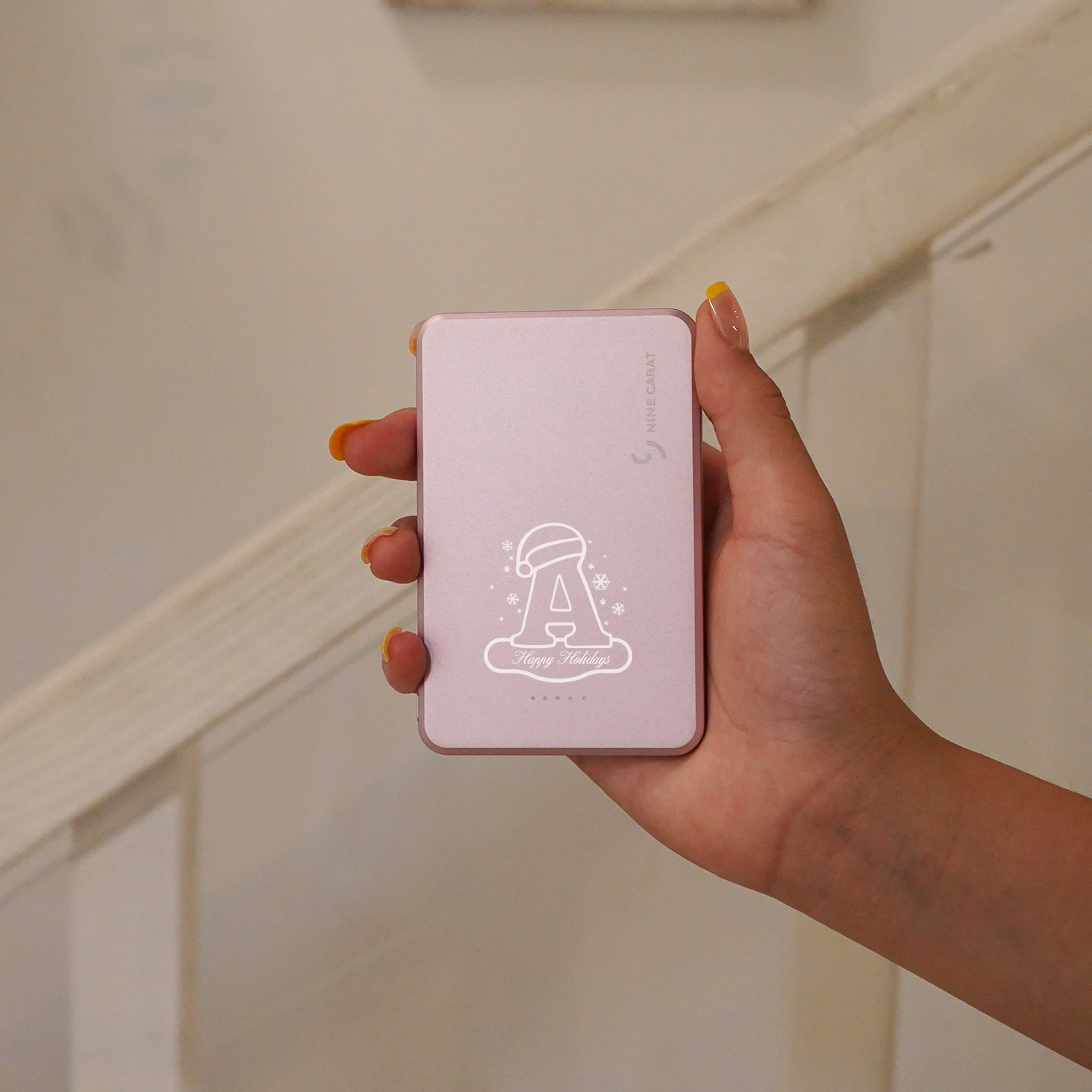 NineCarat Magnetic Power Bank (5K, Ultra Slim) Gray, Pink, Gold