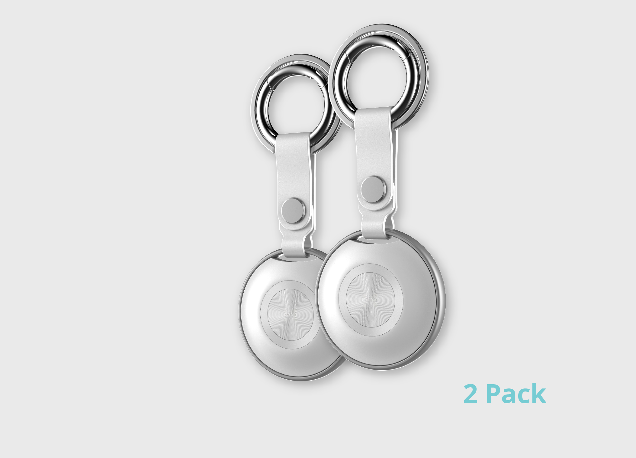 Customize - FindMy Smart Tag Bluetooth Tracker, White, 2 Pack